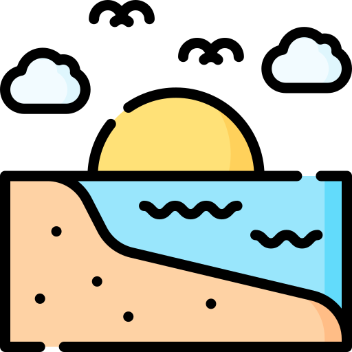 Swimming on beach